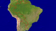 Brasilien Satellit + Grenzen 1920x1080